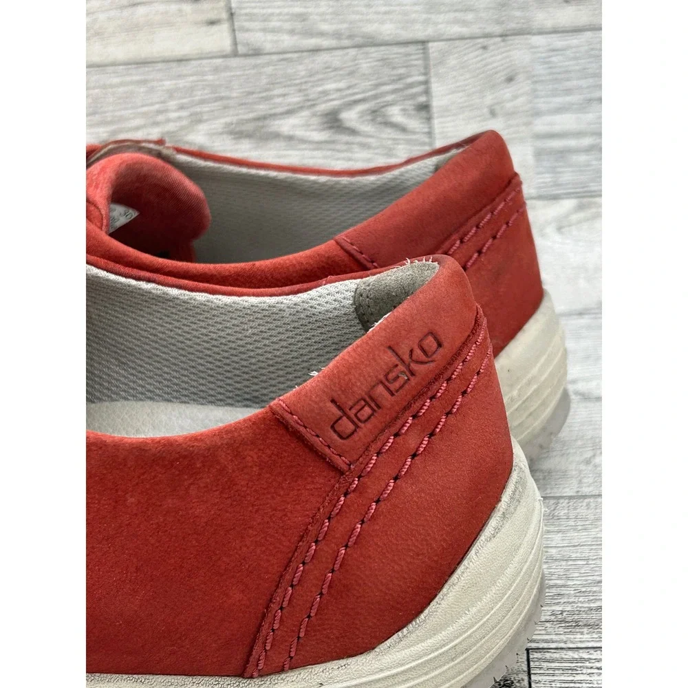 Dansko Henriette Burnt Orange Nubuck Leather Sneakers Women‎ Size EU 36 US 6